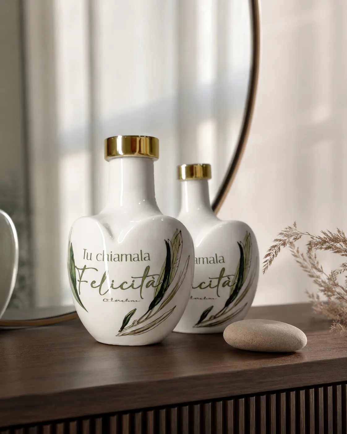 cuori in ceramica bianca e oro — Girardini Bomboniere Camisano Vicentino