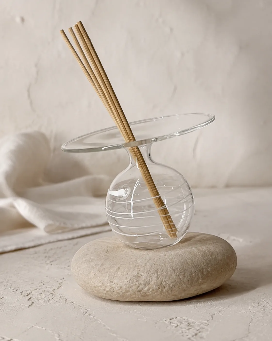 diffusore in vetro con disco e spirale — Girardini Bomboniere Camisano Vicentino