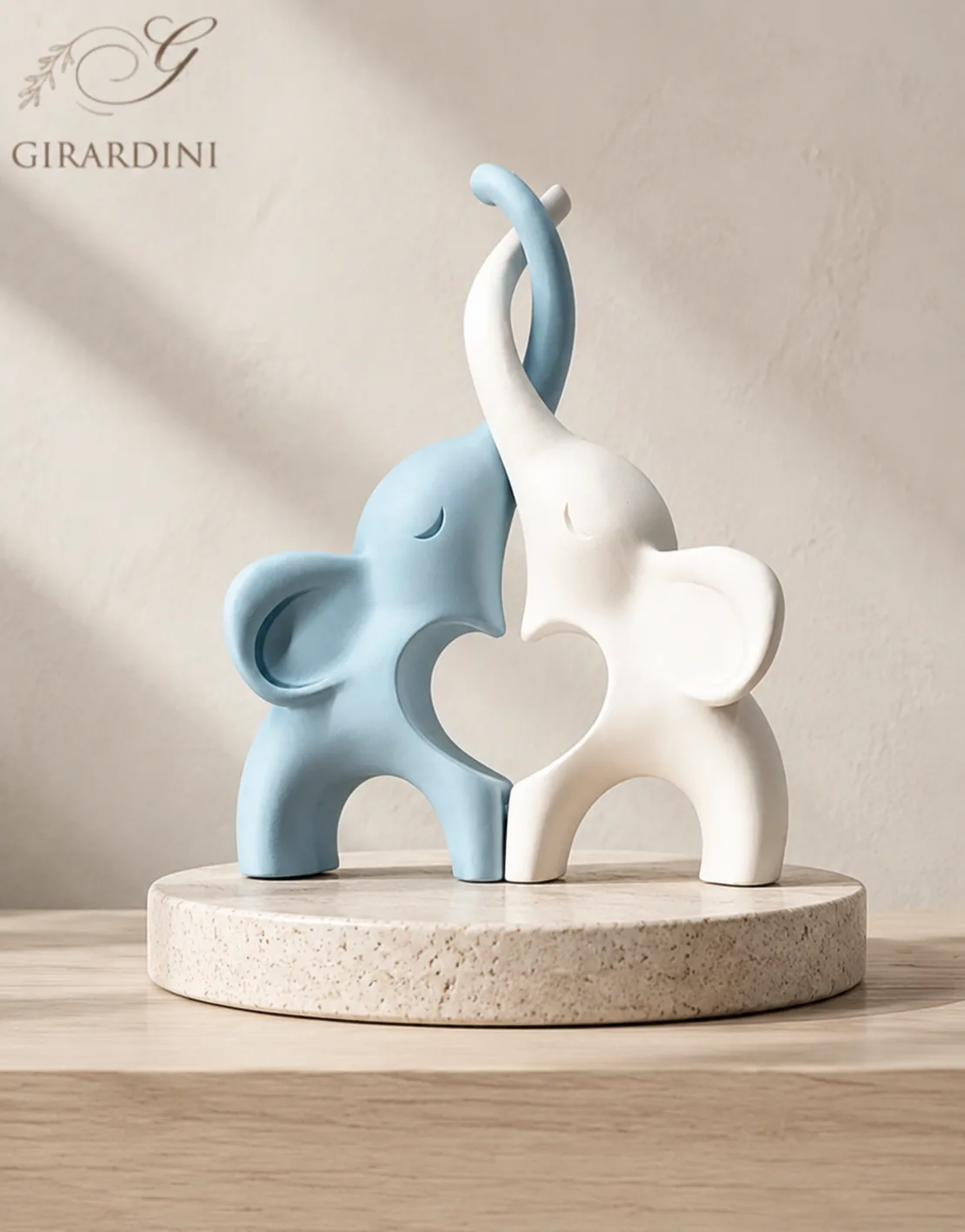 elefantini intrecciati con cuore — Girardini Bomboniere Camisano Vicentino