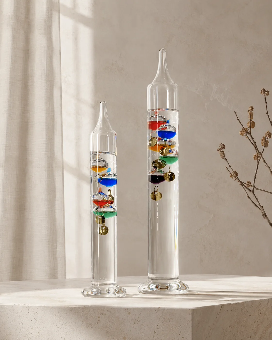 termometri galileo in luce soffusa — Girardini Bomboniere Camisano Vicentino