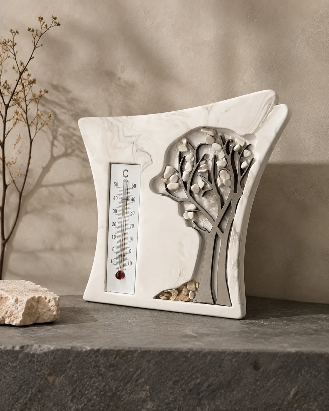 termometro ceramico con albero metallico — Girardini Bomboniere Camisano Vicentino